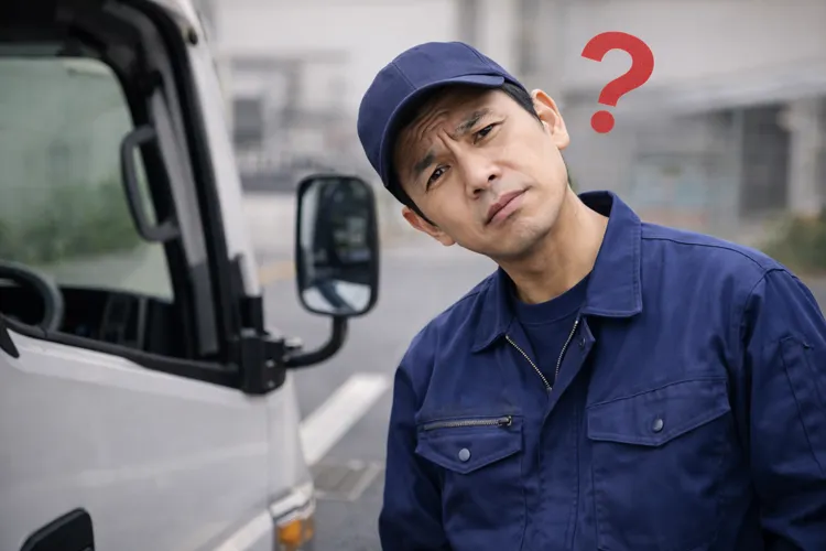 疑問に思うトラックドライバー
